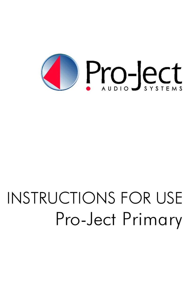 Pro-Ject Audio Systems Primary Manual de usuario