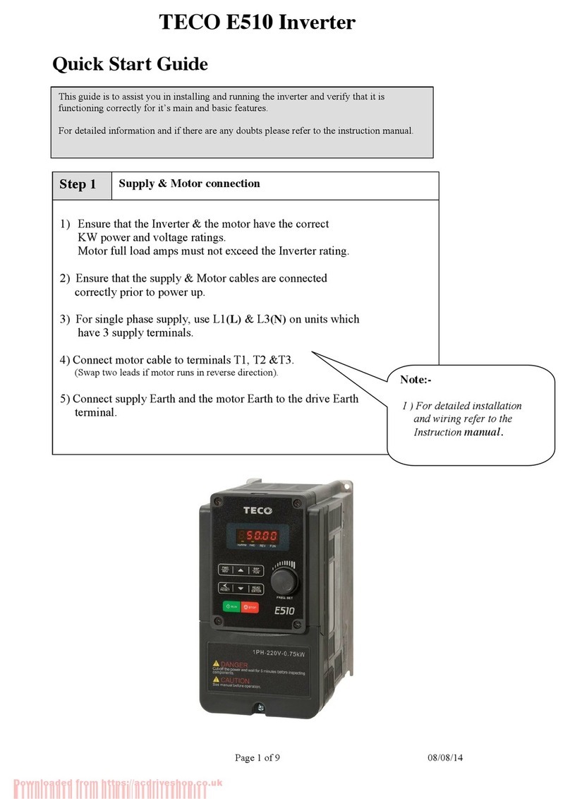TECO e510 series Manual de usuario