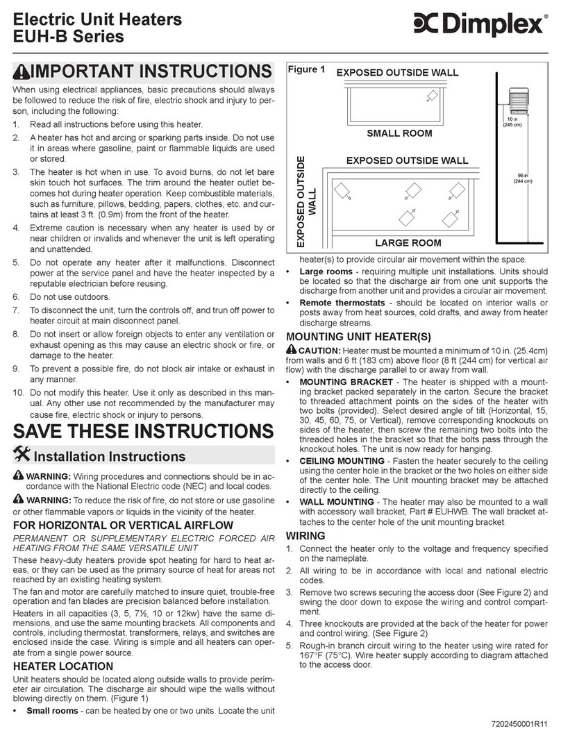 Dimplex EUH02B21T Manual de usuario