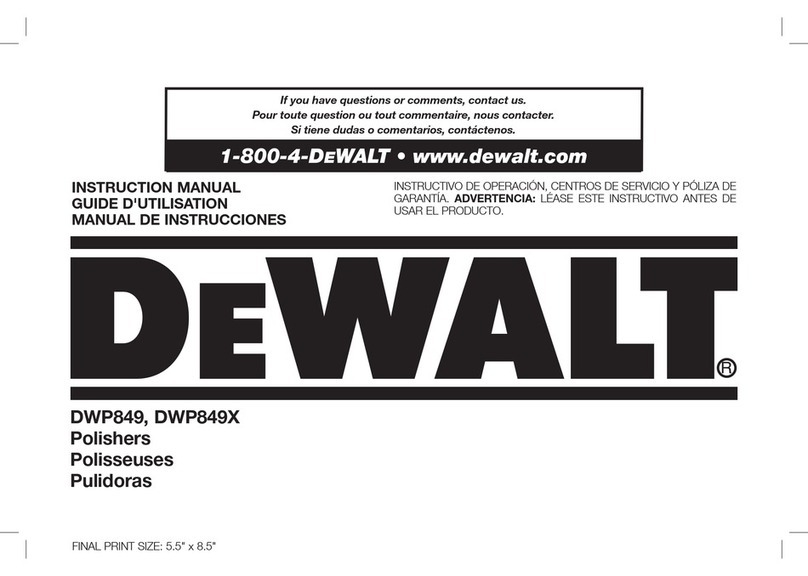 DeWalt DWP849 Manual de usuario