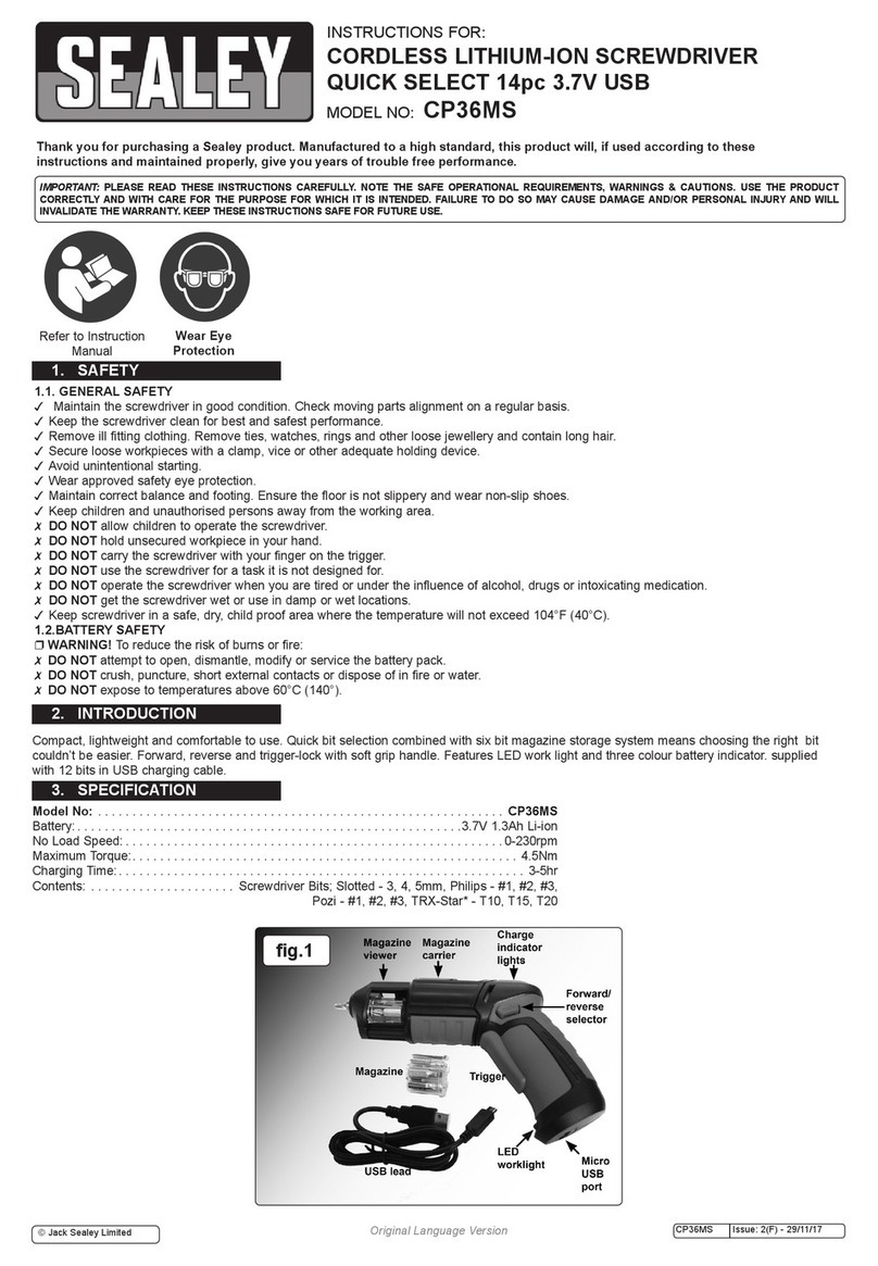 Sealey CP36MS Manual de usuario