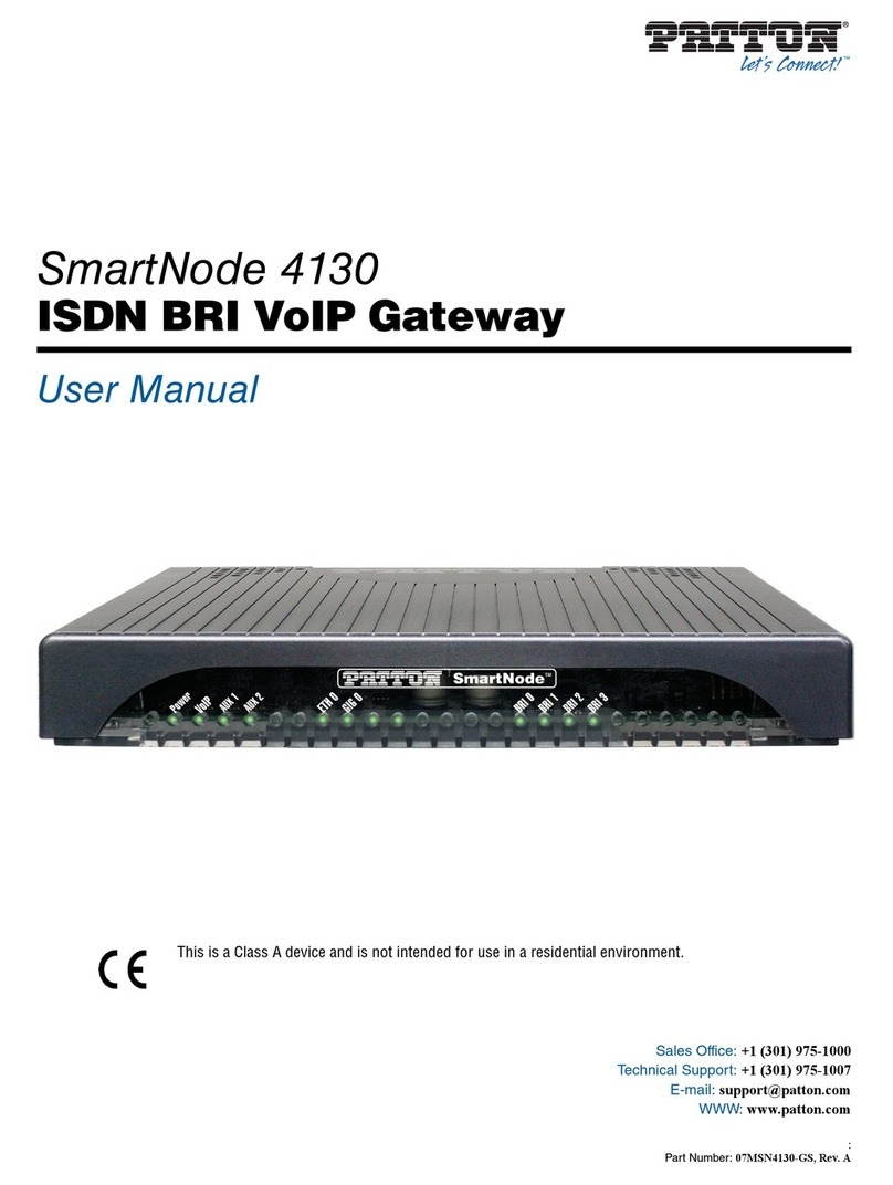 Patton electronics SmartNode 4130 Manual de usuario