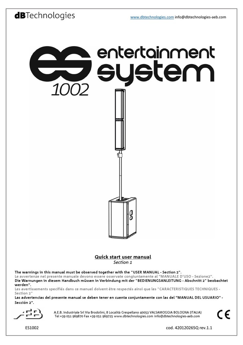 dB Technologies ES1002 Manual dB Technologies ES1002 Manual