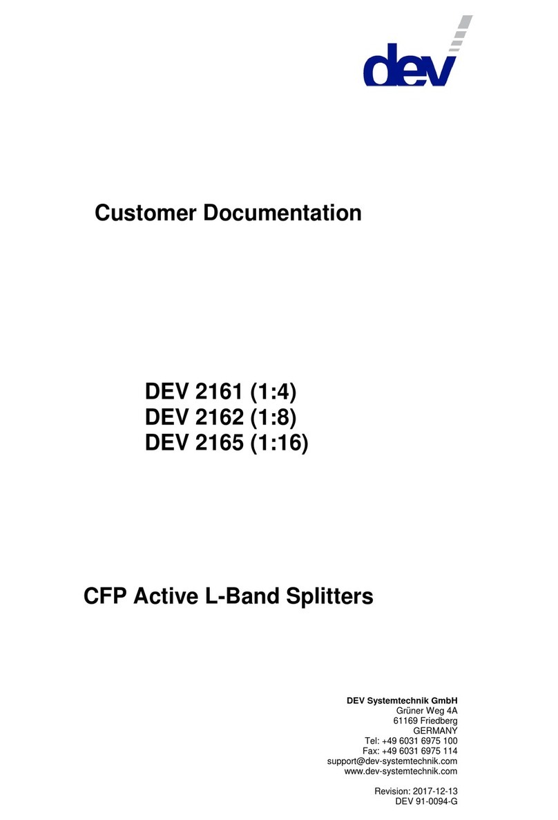 DEV DEV 2161 Manual del operador