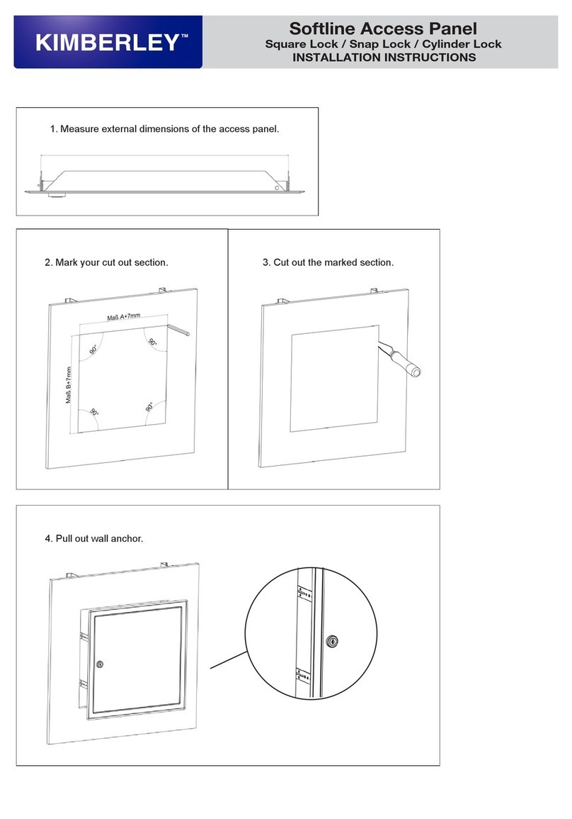 Kimberley Softline Access Panel Manual de usuario