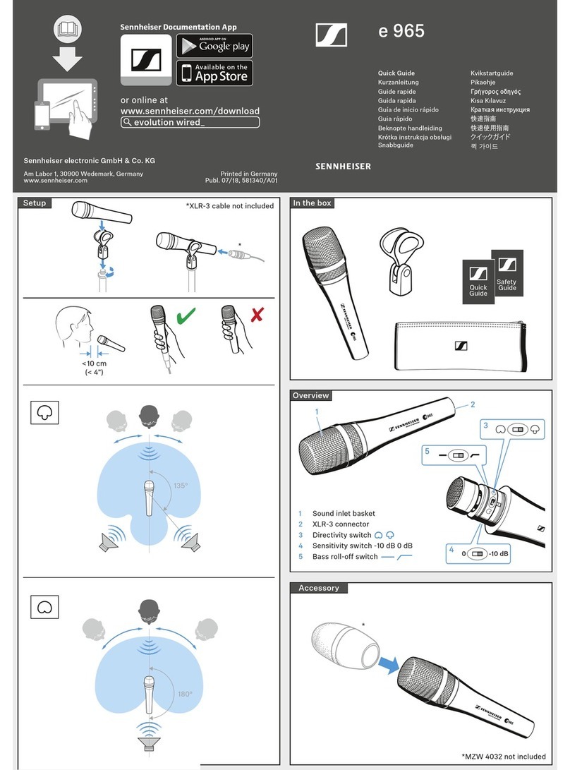 Sennheiser E 965 Manual de usuario Sennheiser E 965 Manual de usuario