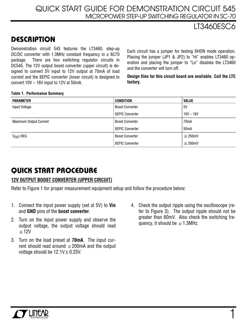 Linear Technology LT3460ESC6 Manual de usuario Linear Technology LT3460ESC6 Manual de usuario
