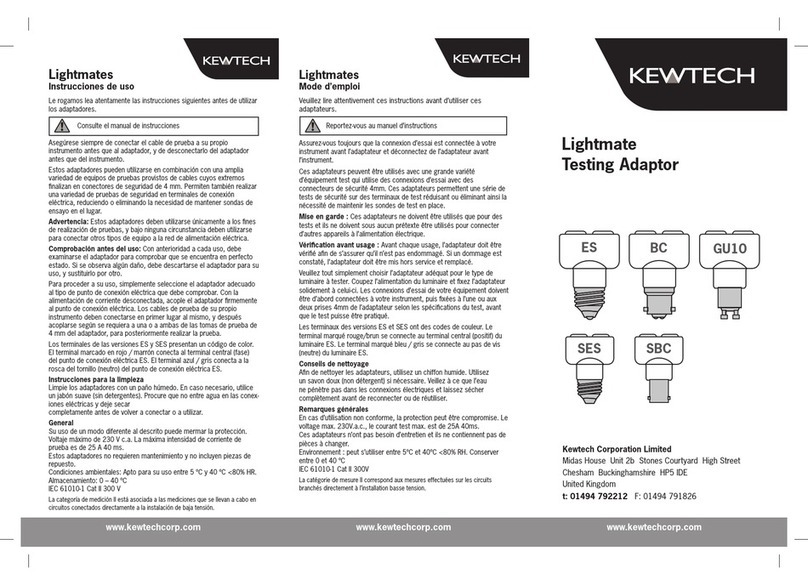 Kewtech Lightmate Manual de usuario