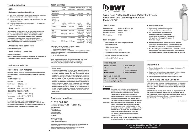 BWT TFPKIT Manual de usuario