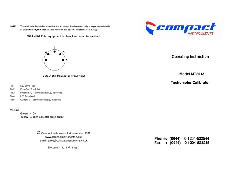 Compact Instruments MT2013 Manual de usuario