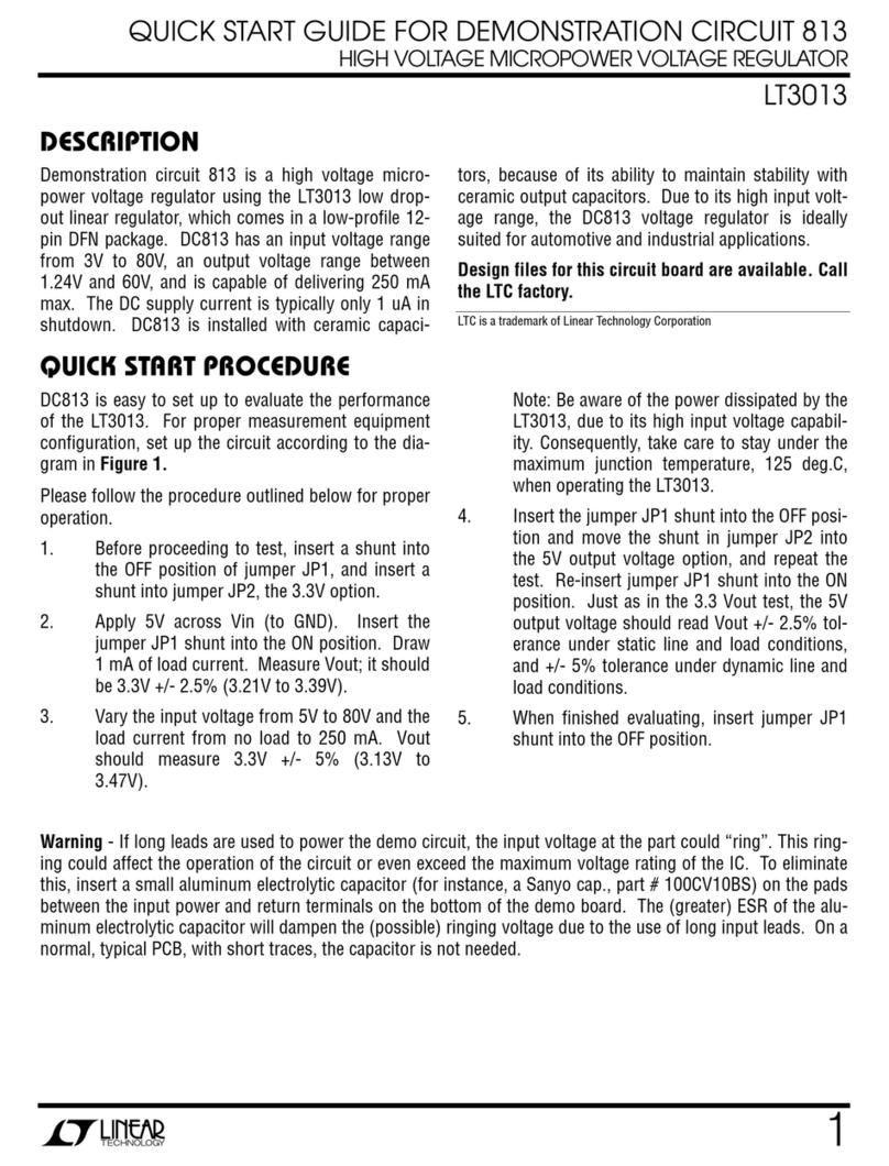 Linear Technology 813 Instrucciones de funcionamiento y mantenimiento