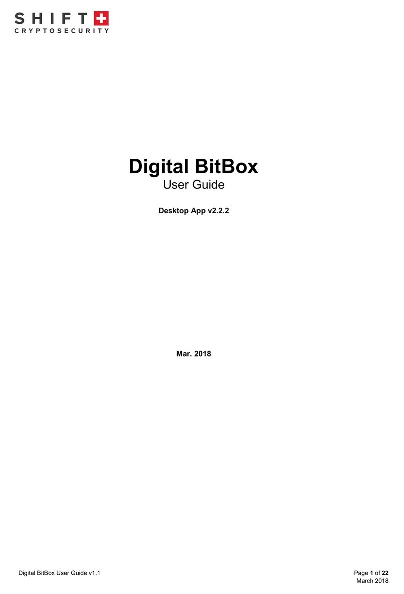 SHIFT Cryptocurrency Digital BitBox Manual de usuario
