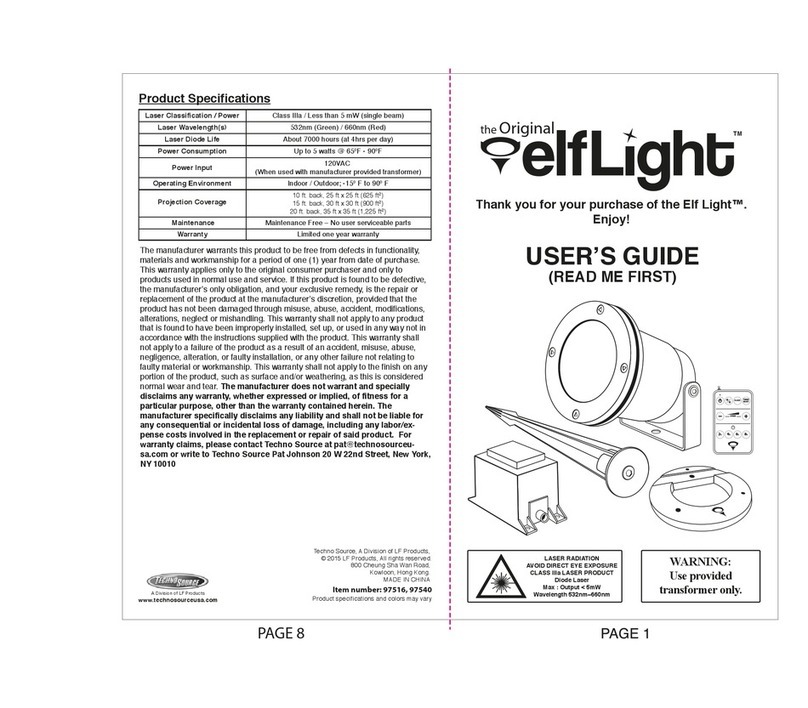 Techno Source Elf Light 97540 Manual de usuario
