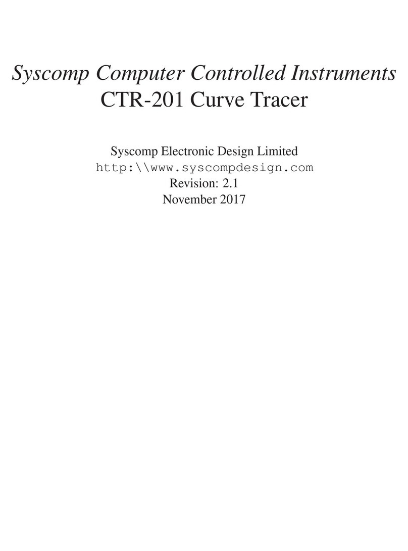 Syscomp CTR-201 Manual de usuario