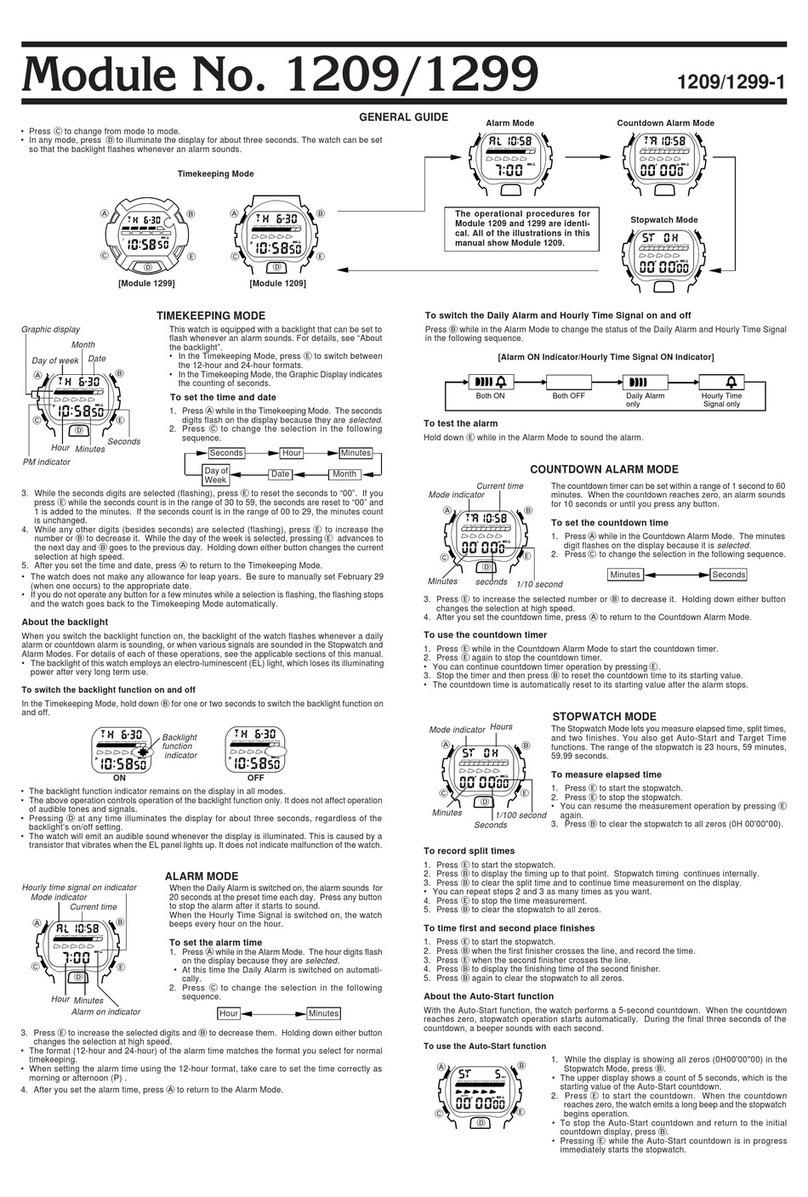Casio 1209 Guía de configuración