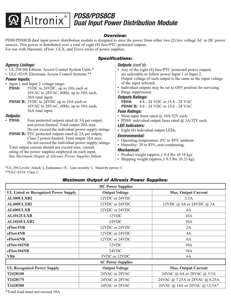 Altronix PDS8CB Manual de usuario