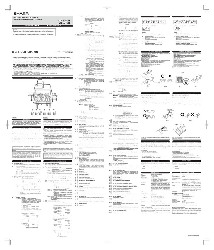 Sharp QS-2760H Manual de usuario