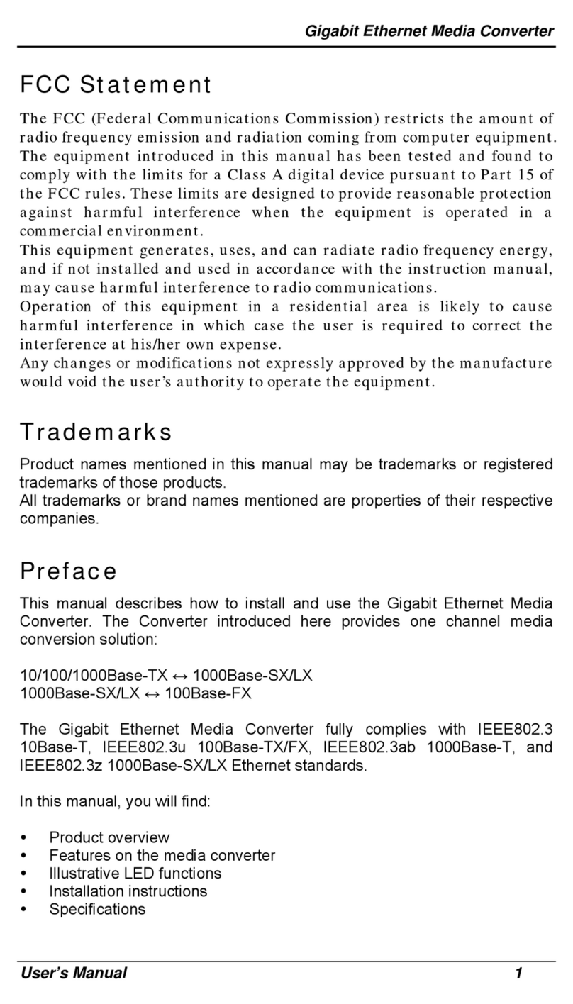 EtherWAN EM1100 Manual de usuario
