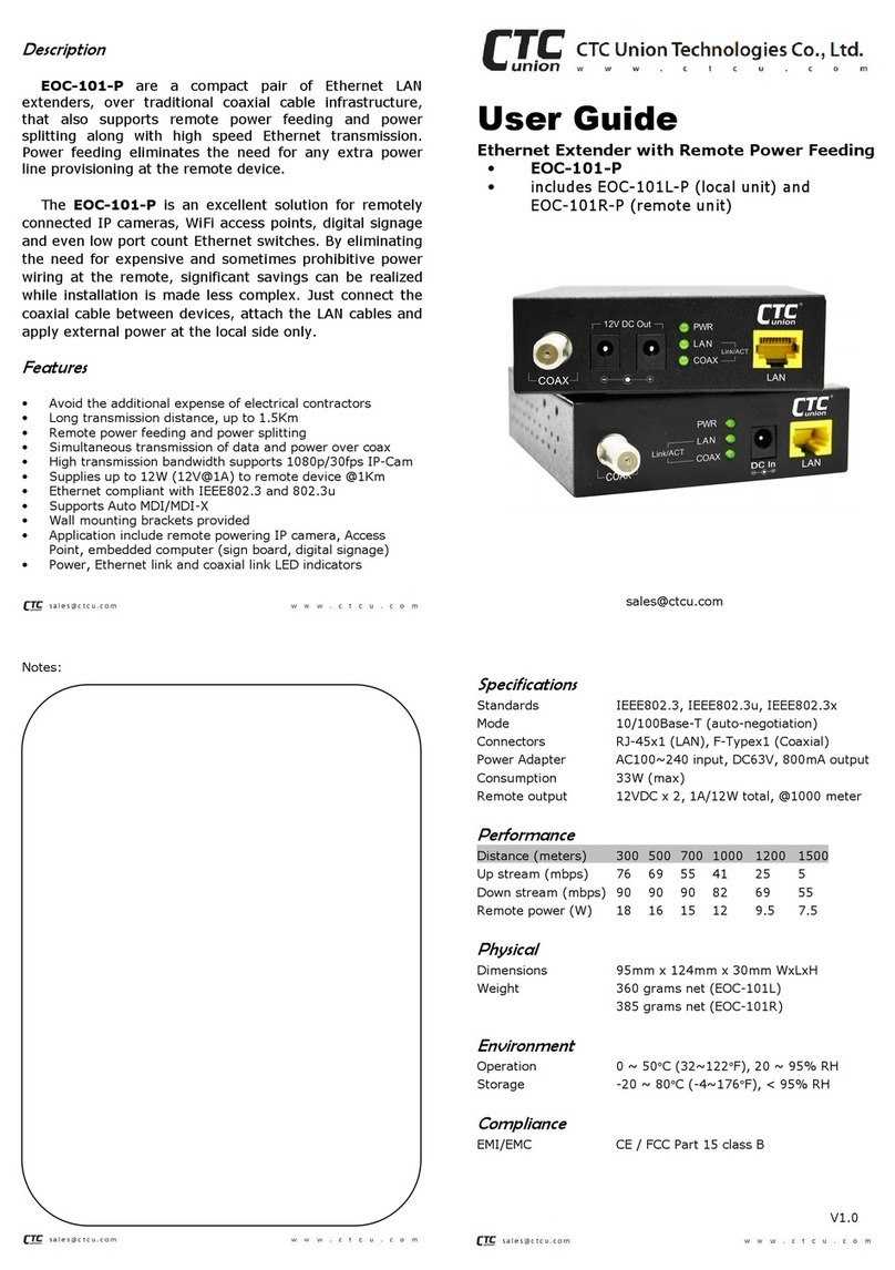 CTC Union EOC-101L-P Manual de usuario