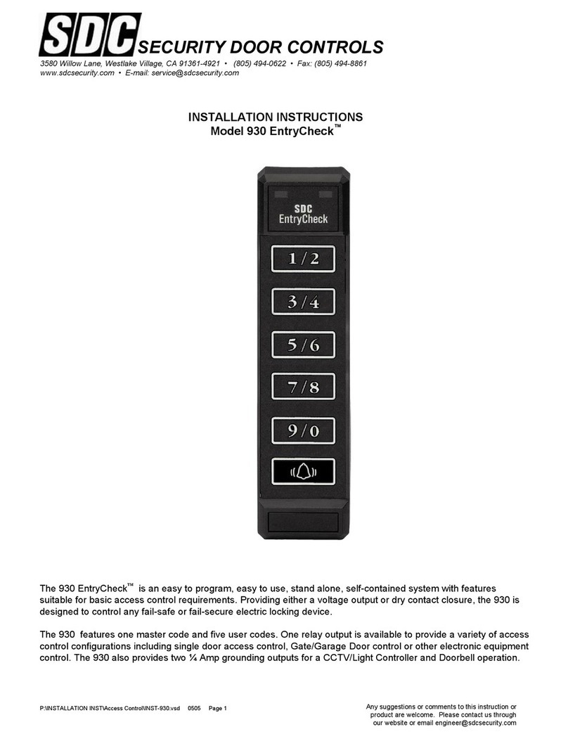 SDC EntryCheck 930 Manual de usuario