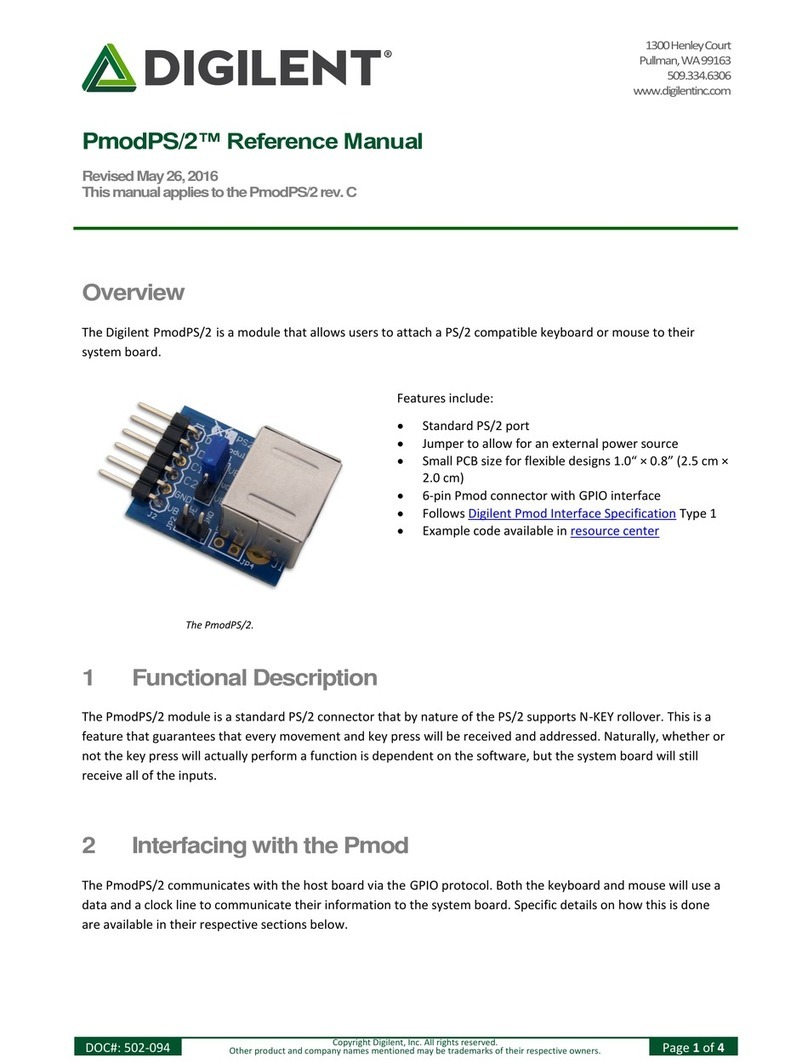 Digilent PmodPS/2 Manual de usuario