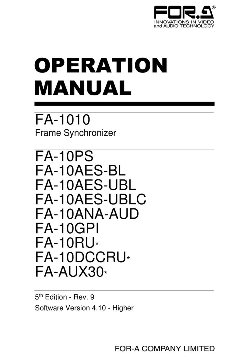 FOR-A FA-10PS Manual de instalación