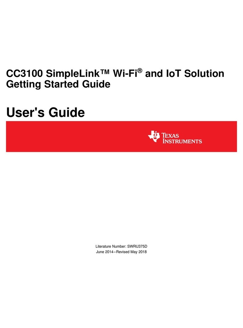 Texas Instruments CC3100 SimpleLink Manual de usuario Texas Instruments CC3100 SimpleLink Manual de usuario