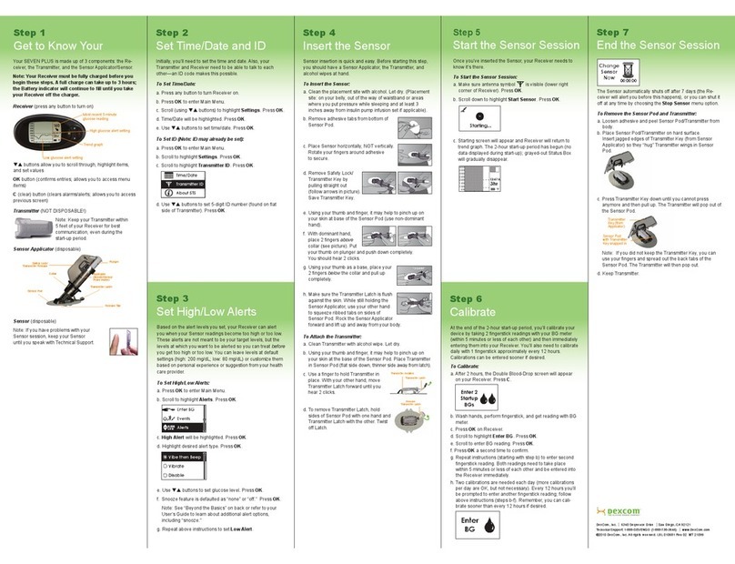 Dexcom SEVEN PLUS Manual de usuario
