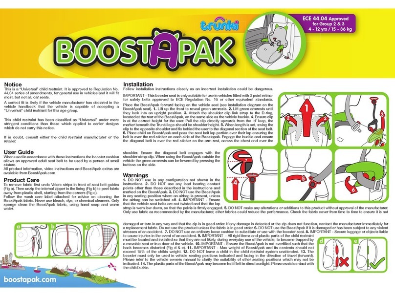 Trunki BOOSTAPAK Manual de usuario