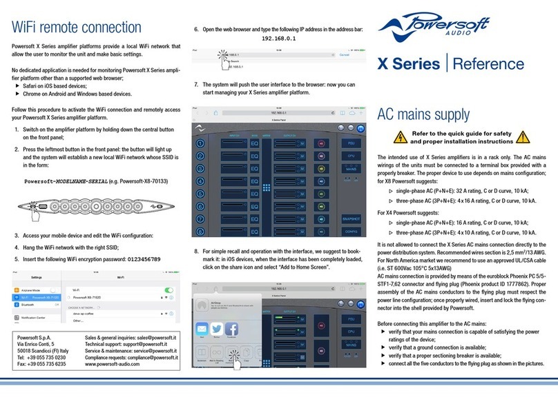 powersoft X8 Manual de servicio