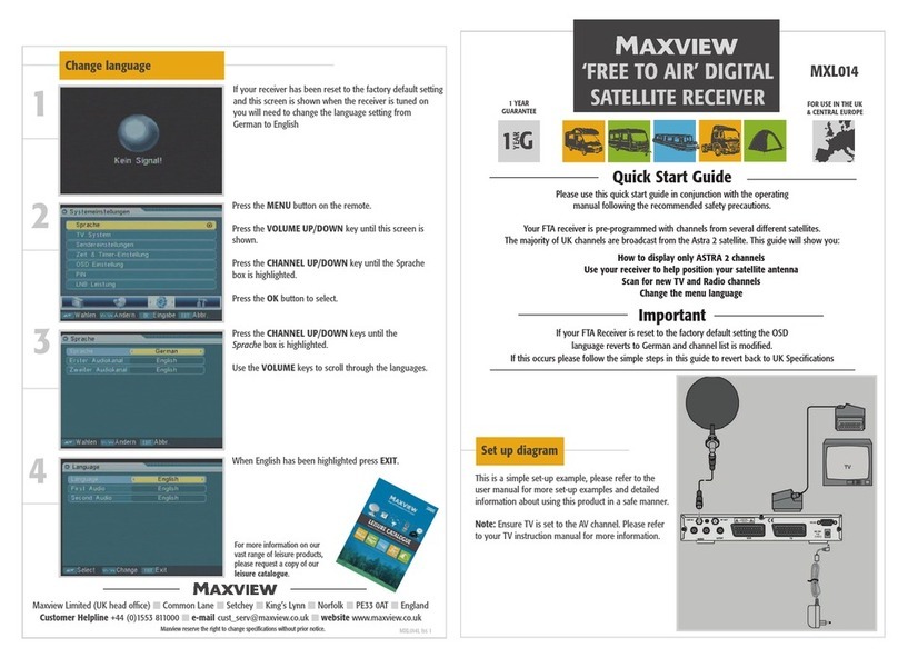 Maxview MXL014 Manual de usuario