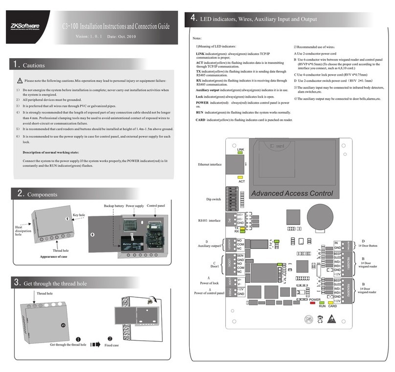 Zksoftware C3-100 Manual de instrucciones Zksoftware C3-100 Manual de instrucciones