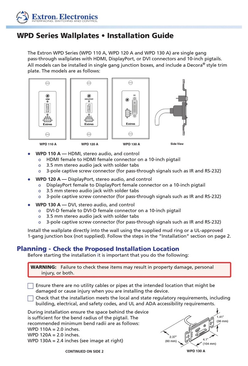 Extron electronics WPD 120 A Manual de usuario