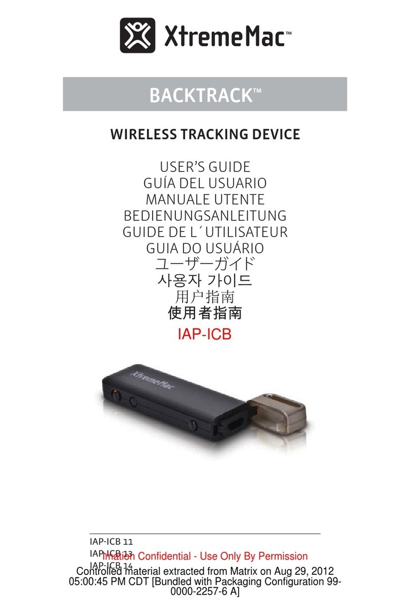 XtremeMac BACKTRACK Manual de usuario