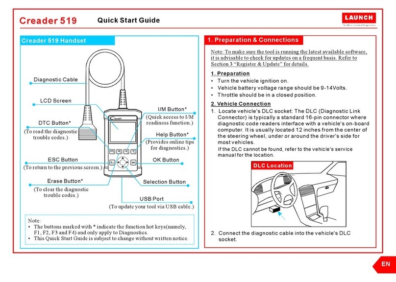 Launch Creader 519 Manual de usuario