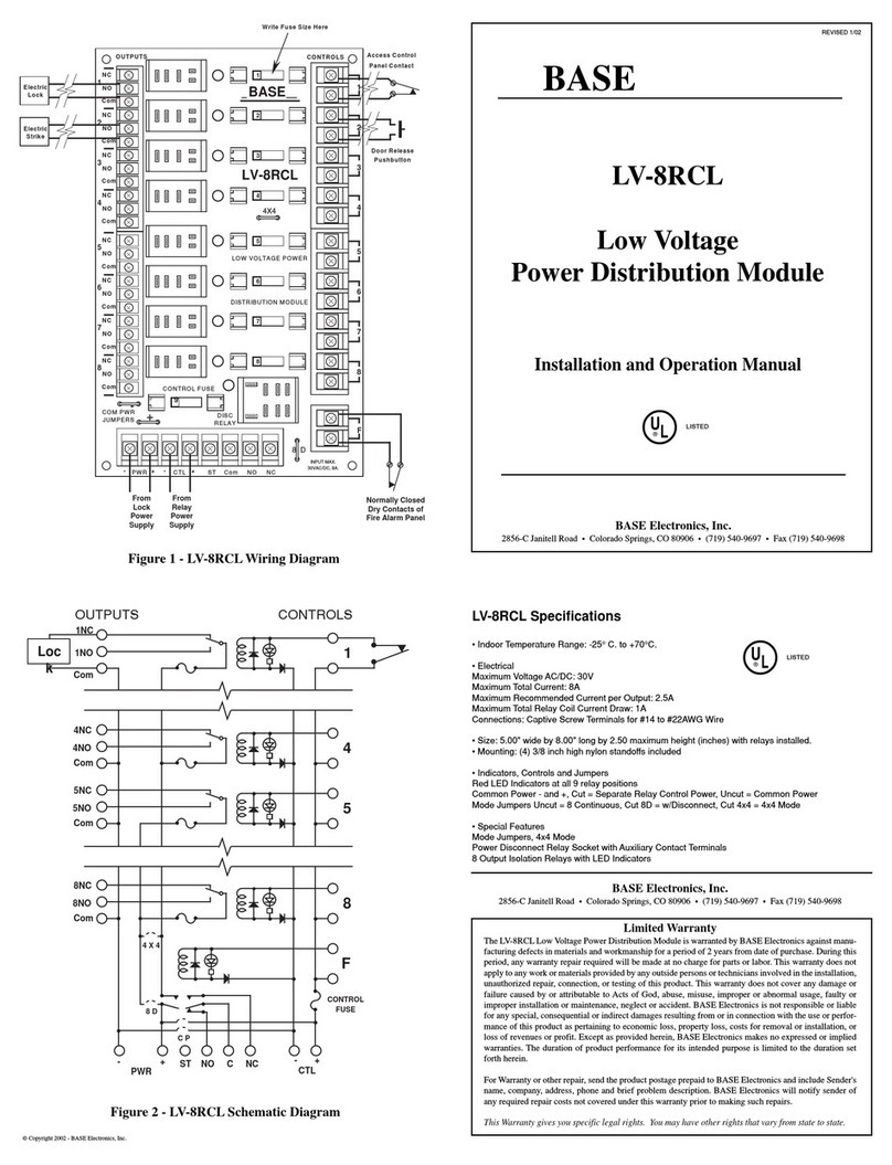 BASE Electronics LV-8RCL Manual de usuario