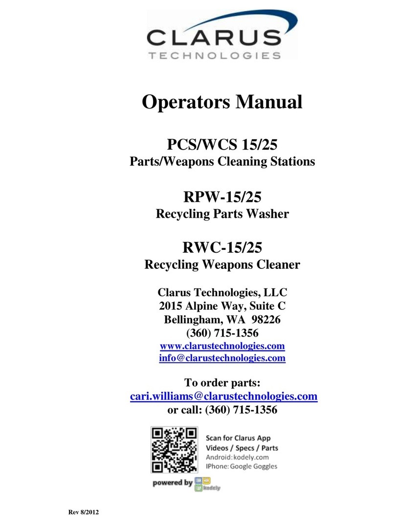 Clarus Technologies PCS-15 Manual de usuario