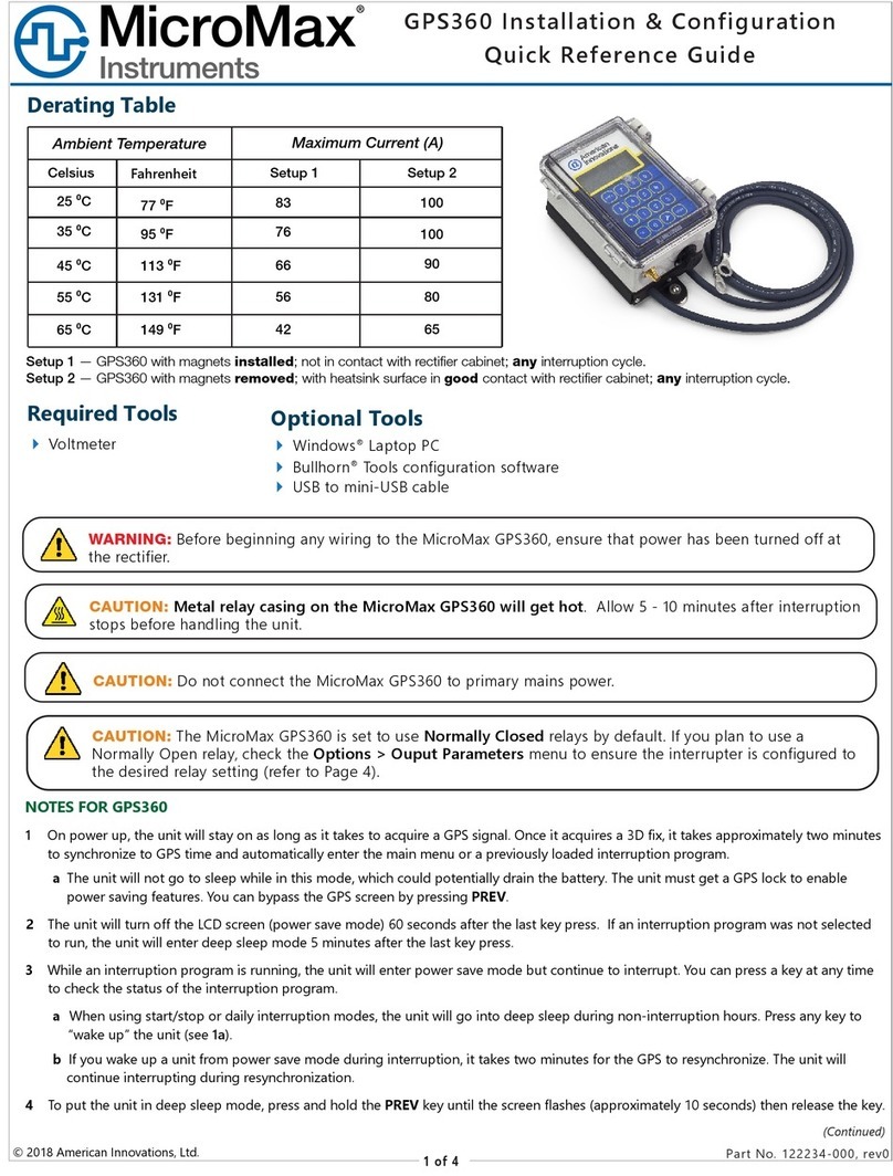 American Innovations MicroMax GPS360 Manual de usuario