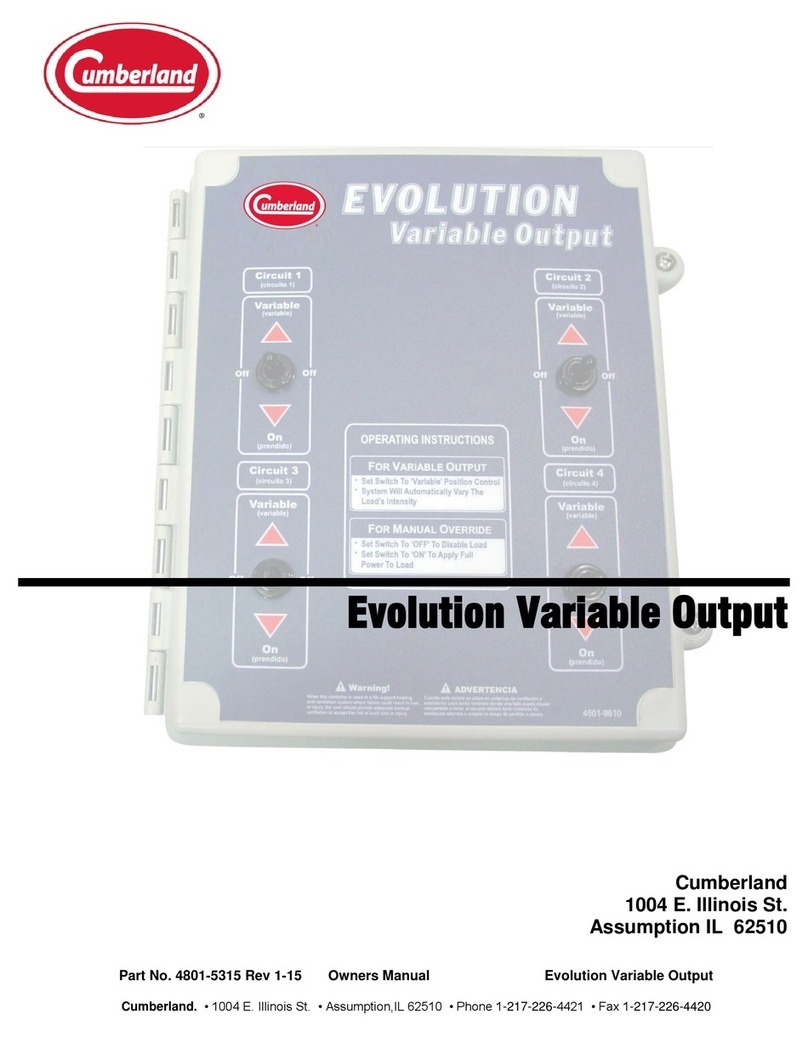 Cumberland Evolution Variable Output Manual de usuario
