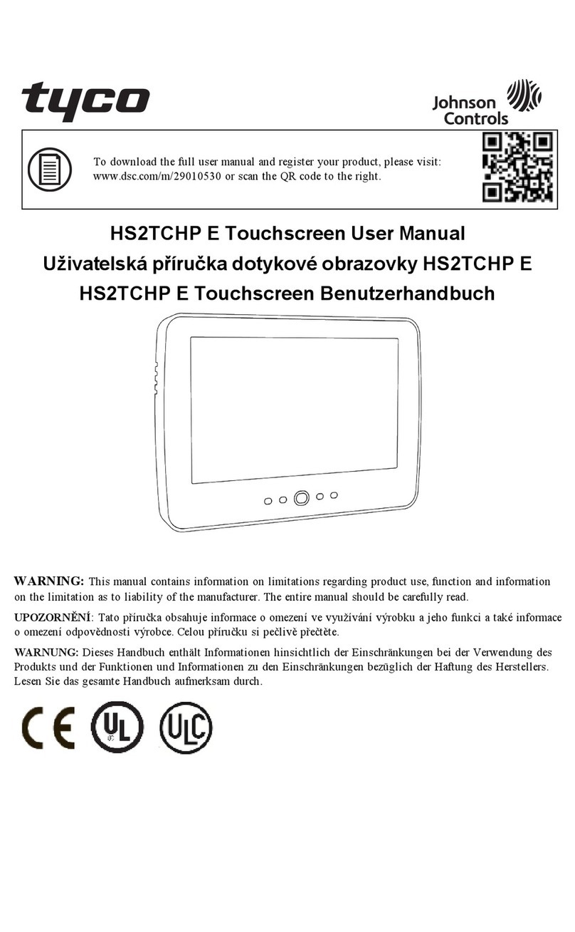 Johnson Controls Tyco HS2TCHP E Manual de usuario