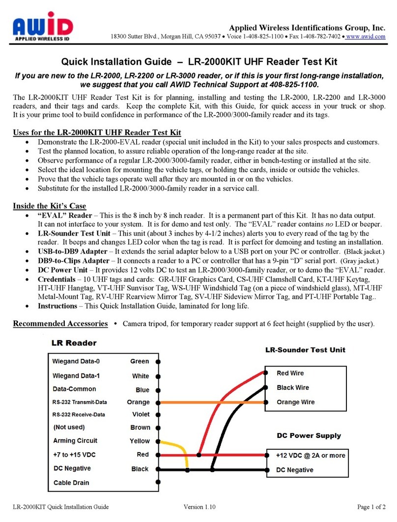 AWID LR-2000KIT Manual de usuario AWID LR-2000KIT Manual de usuario