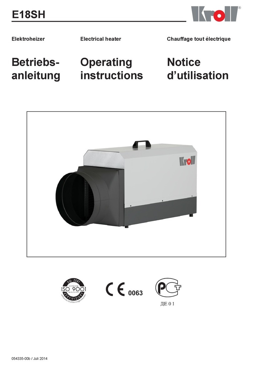 Kroll E18SH Manual de usuario