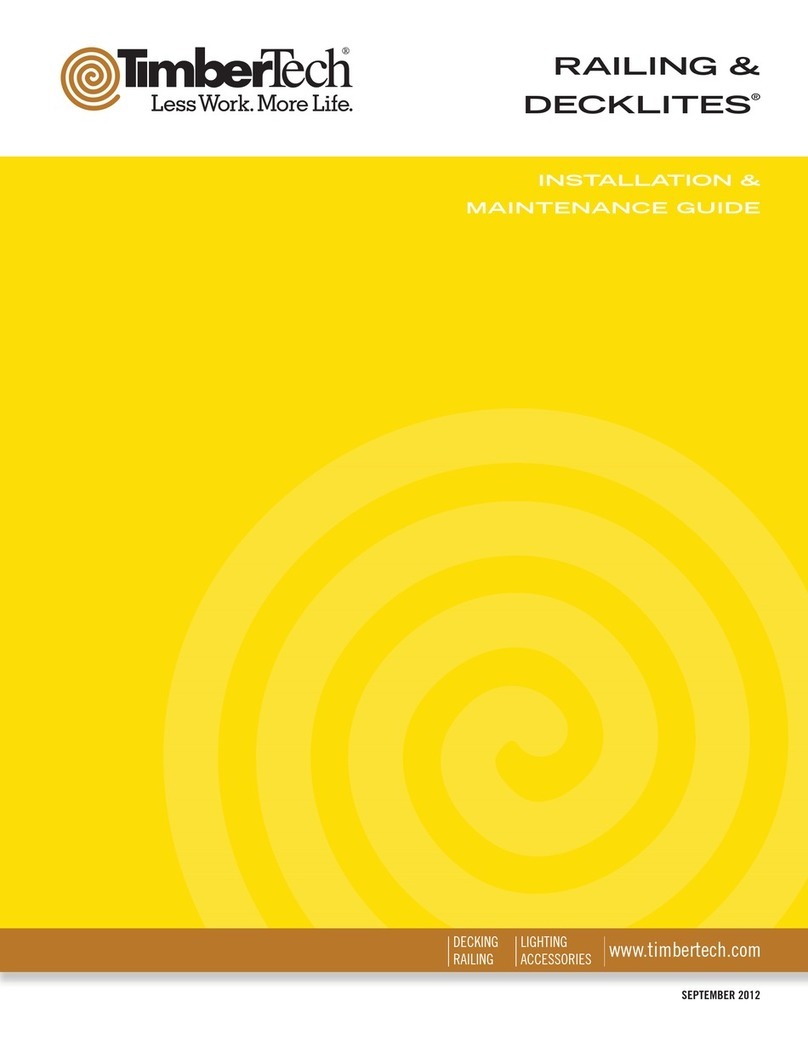 Timbertech DeckLites Instrucciones de funcionamiento y seguridad Timbertech DeckLites Instrucciones de funcionamiento y seguridad
