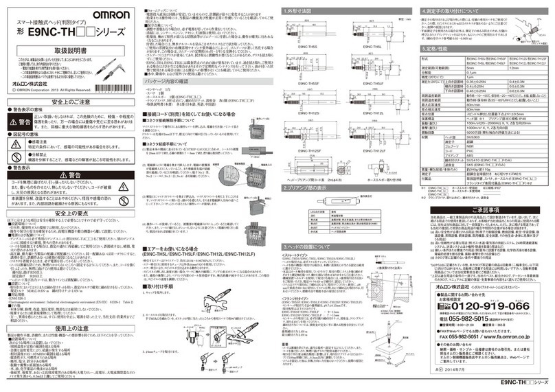 Omron E9NC-TH Series Manual de usuario