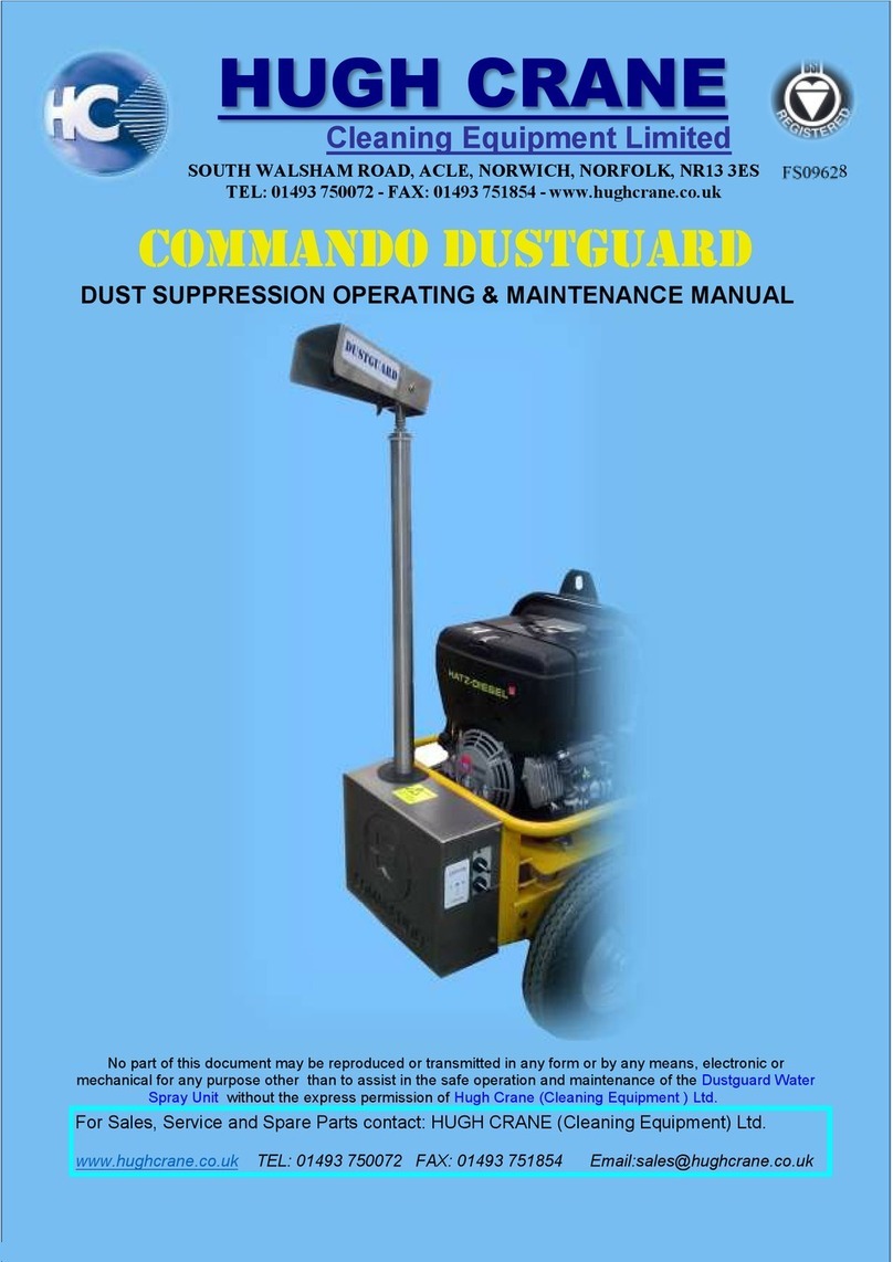 Hugh Crane COMMANDO DUSTGUARD Manual de instalación y operación Hugh Crane COMMANDO DUSTGUARD Manual de instalación y operación