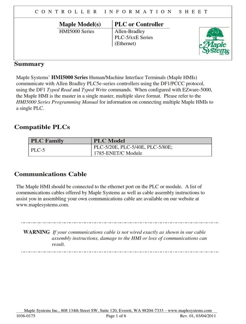 Maple Systems HMI5000 Series Manual de usuario
