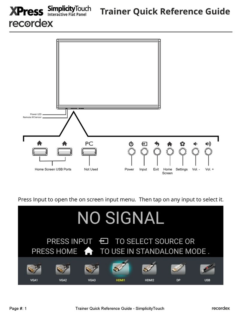 Recordex SimplicityTouch Manual de usuario