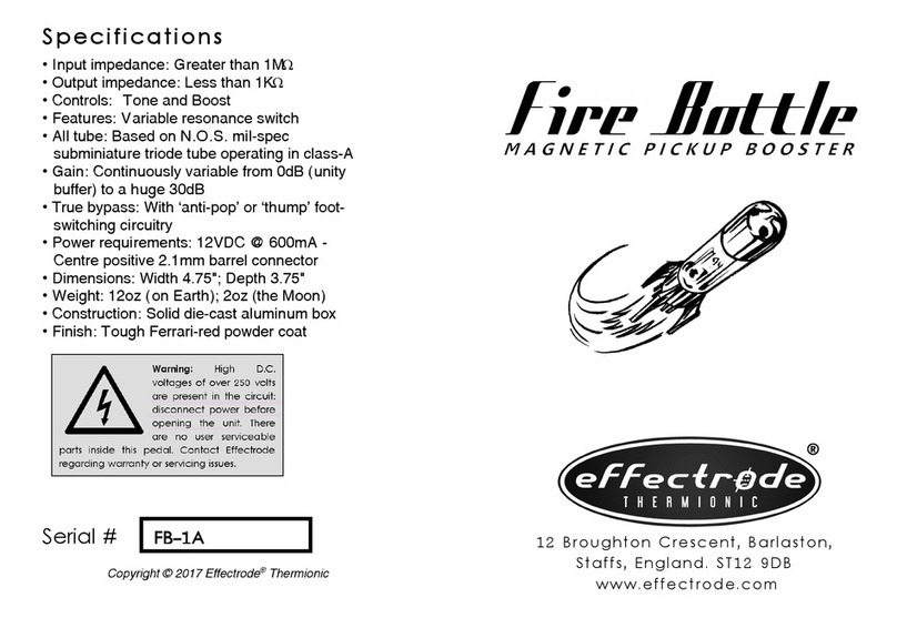Effectrode Fire Bottle FB-1A Manual de usuario