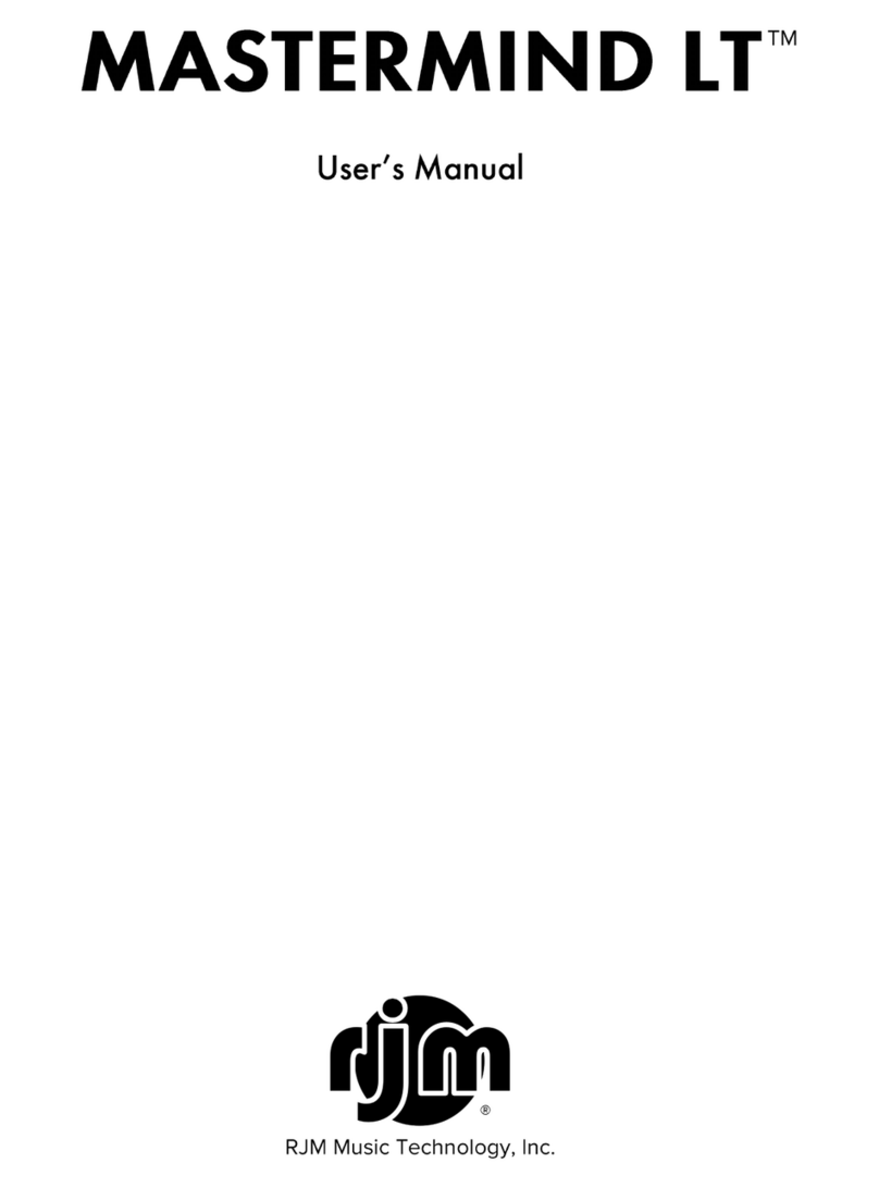RJM MASTERMIND LT Manual de usuario