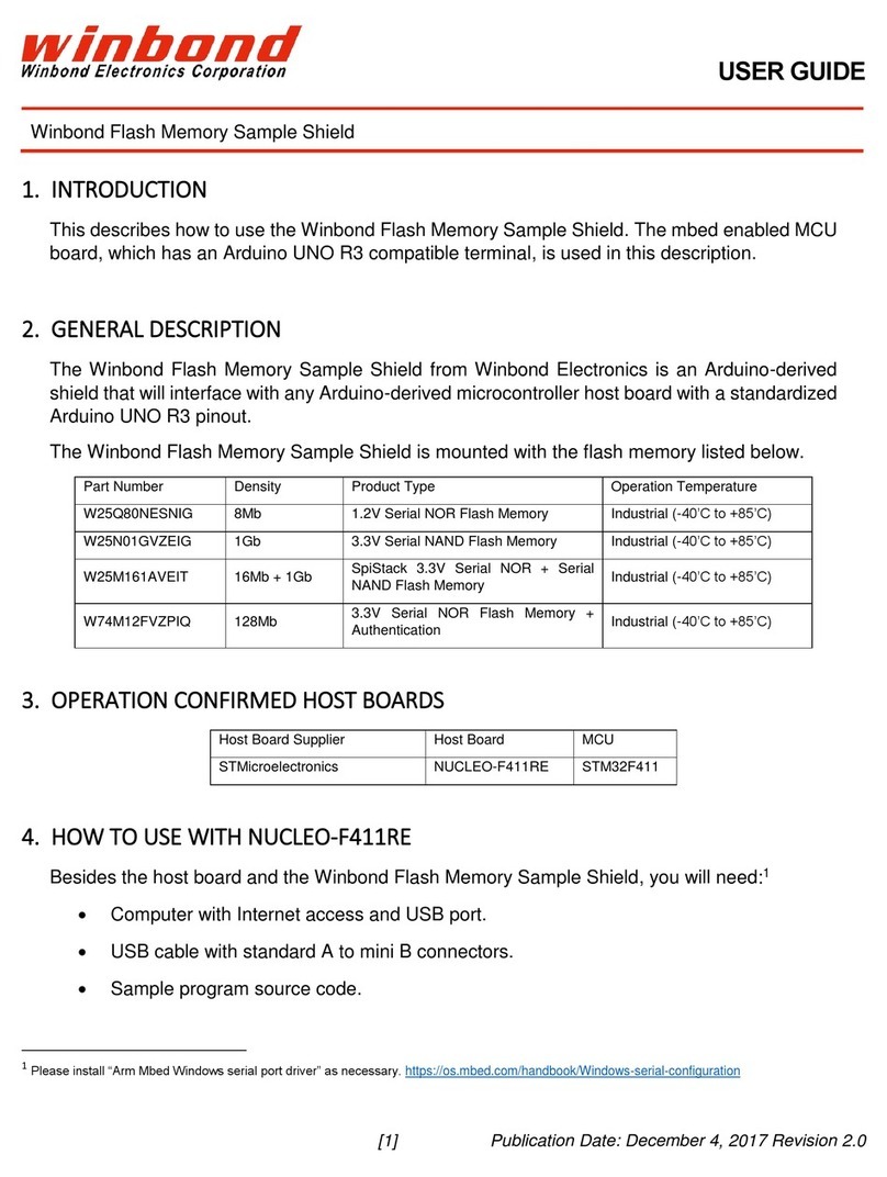 Winbond Flash Memory Sample Shield Manual de usuario